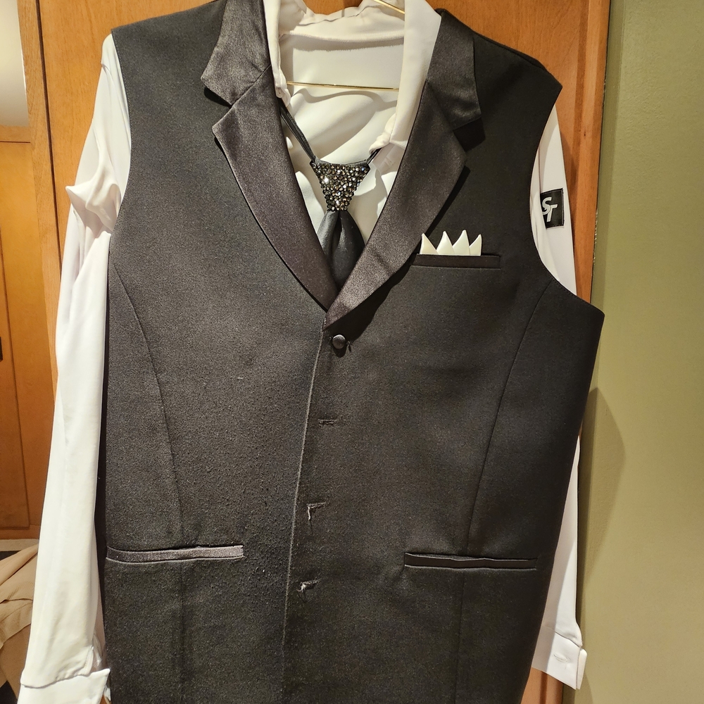 Elegant Black Men's Smooth. Dance Wear